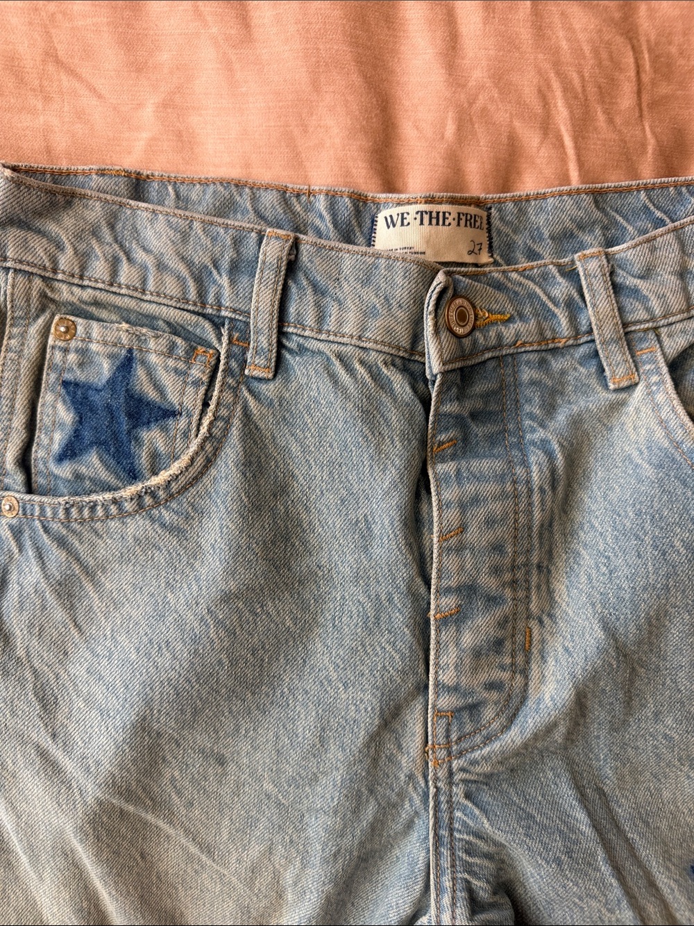 Free People We The Free Good Luck Shadow Star Barrel denim jeans - Picture 6 of 12